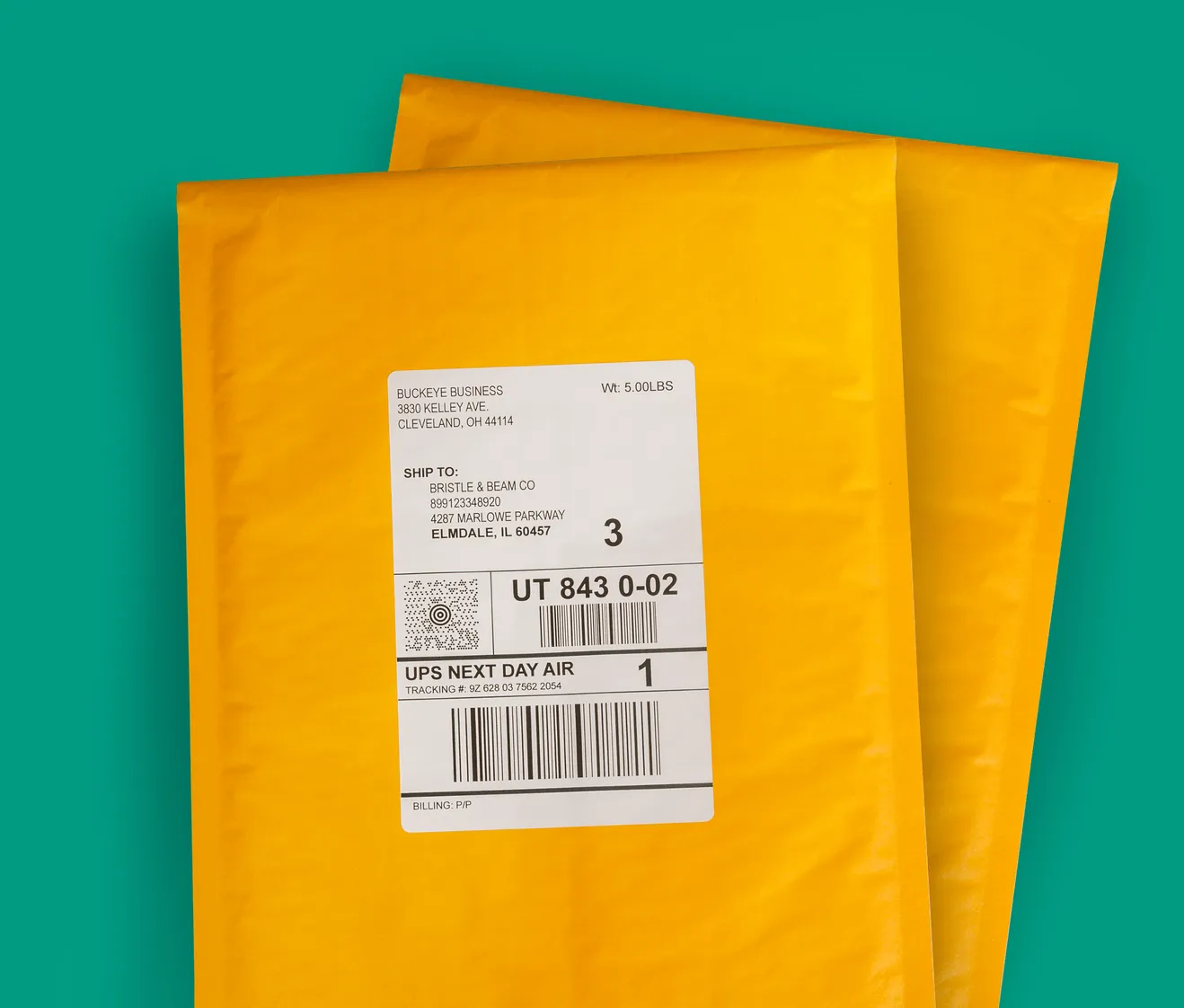 stack of 4x6 shipping labels with barcode printing capabilities