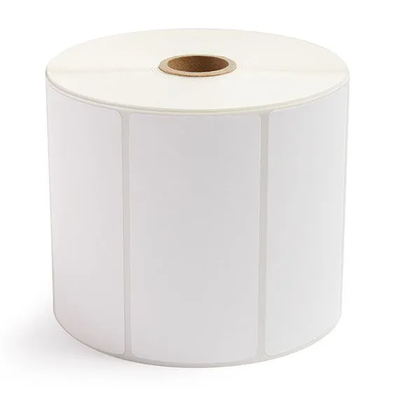 4" x 2" White - Direct Thermal Labels - 1" Core / 5" Outer Diameter