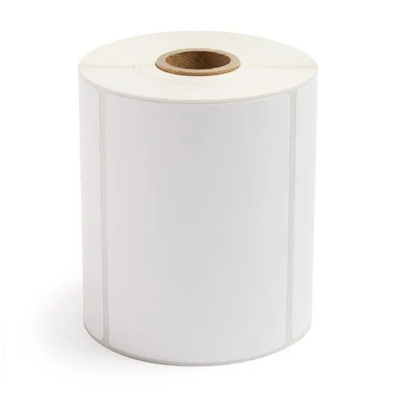4" x 3" White - Direct Thermal Labels - 1" Core
