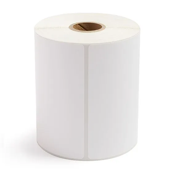 4" x 4" White - Direct Thermal Labels - 1" Core