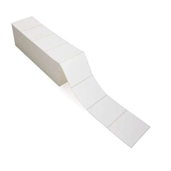 4" x 3" White - Thermal Transfer Labels - Fanfold