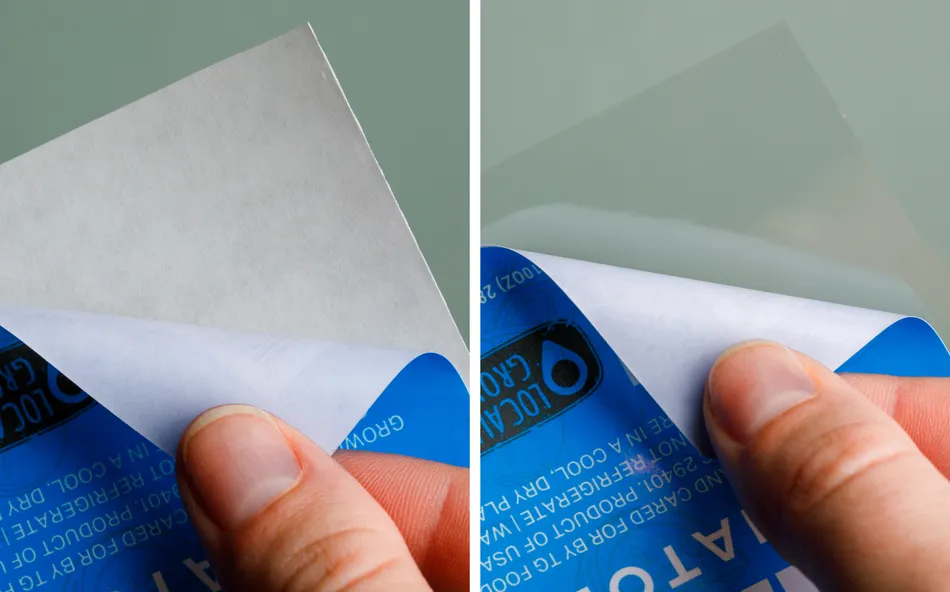 Paper and film liner materials for label applications