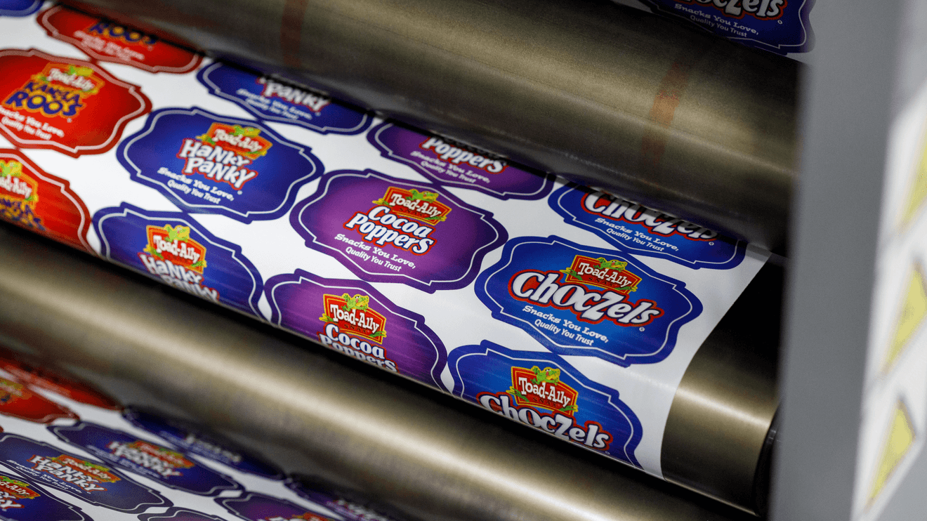 BOBST digital press printing colorful custom labels