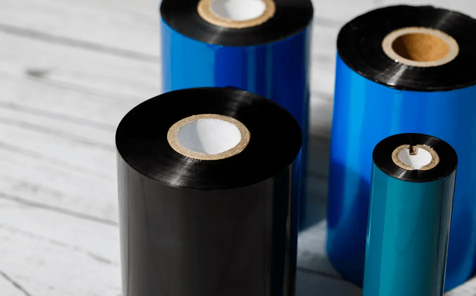 rolls of resin thermal ribbons for durable label printing