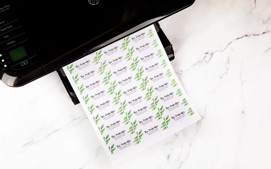 variety of stock sheet labels in different shapes and sizes ready to ship