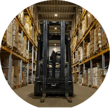 a fork lift in a factory