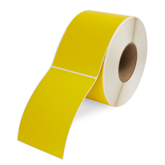 Zebra Yellow Direct Thermal Labels - 2 x 1